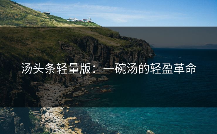 汤头条轻量版：一碗汤的轻盈革命